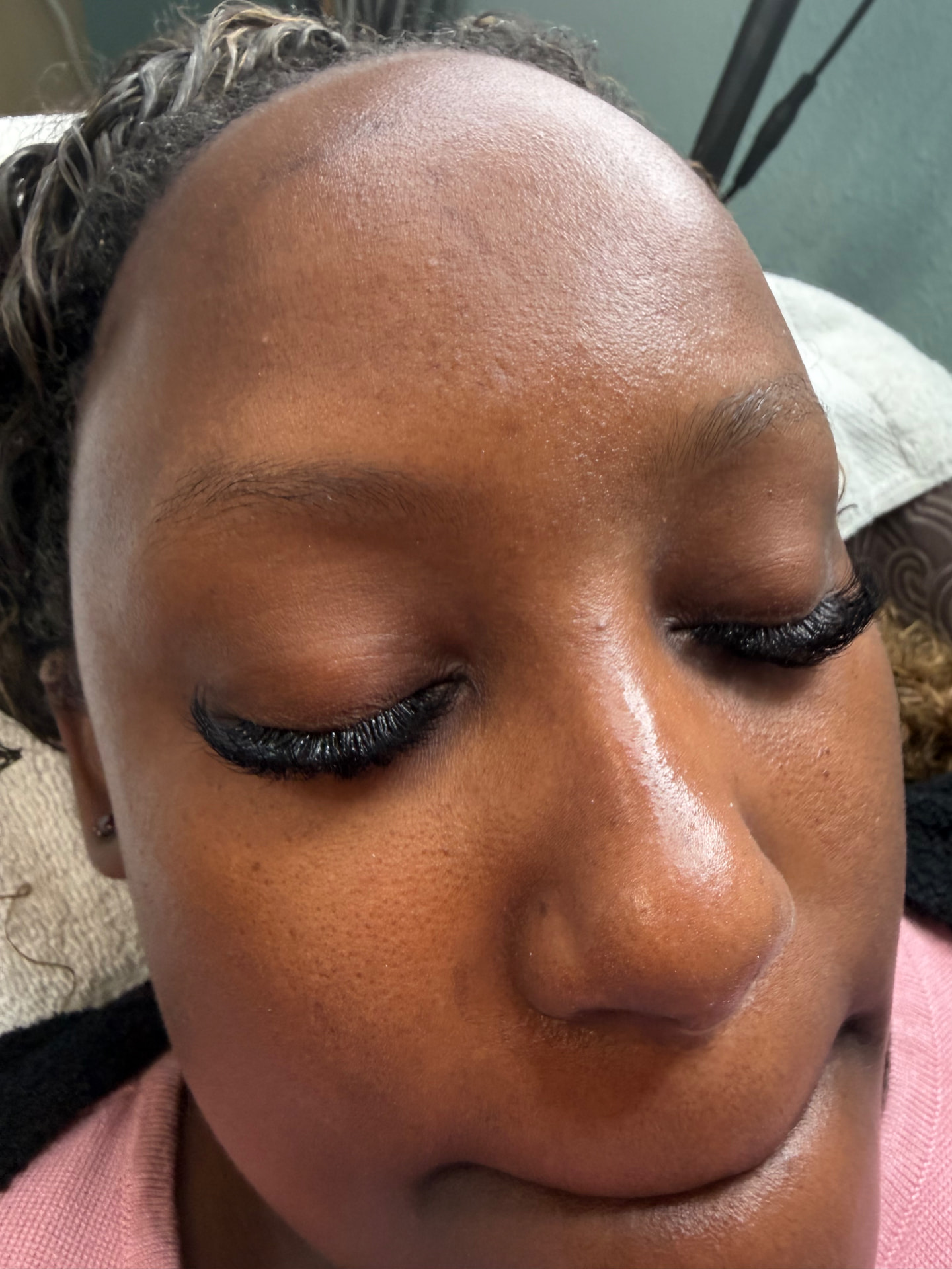 Before eyelash extensions at Mina Nails